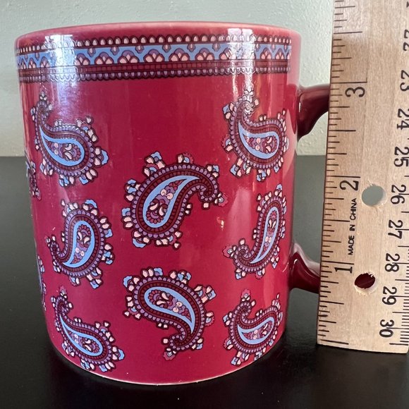 Retro 1960s Style Paisley Pattern Ceramic Mug ~ Boho ~ Hippies ~ Flower Power - Picture 4 of 5
